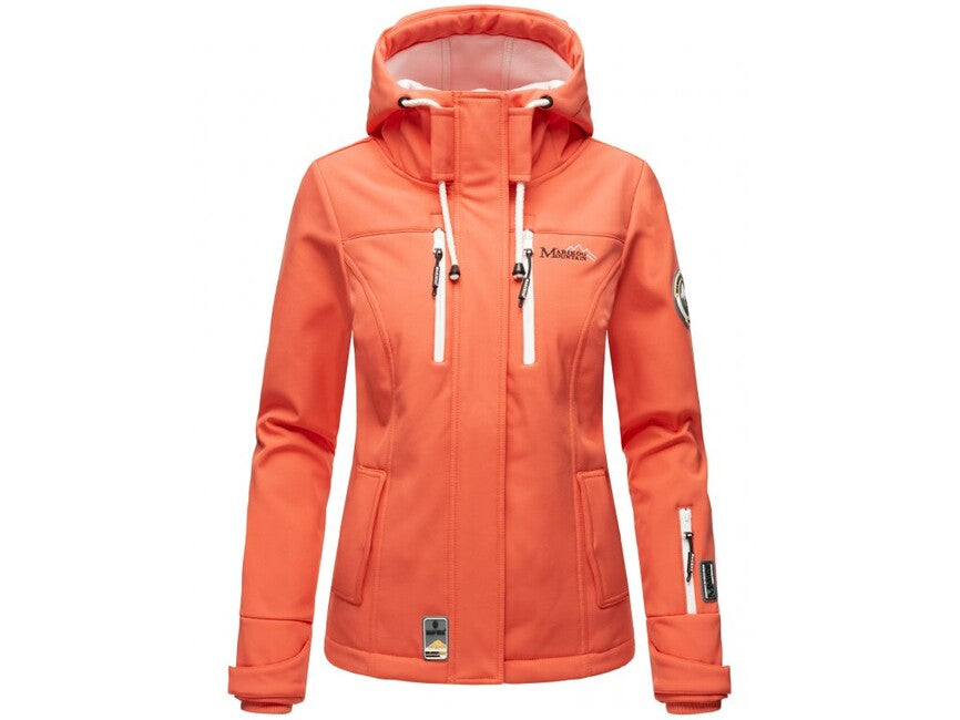 Marikoo Kleine Zicke giacca transitoria da donna con cappuccio, corallo