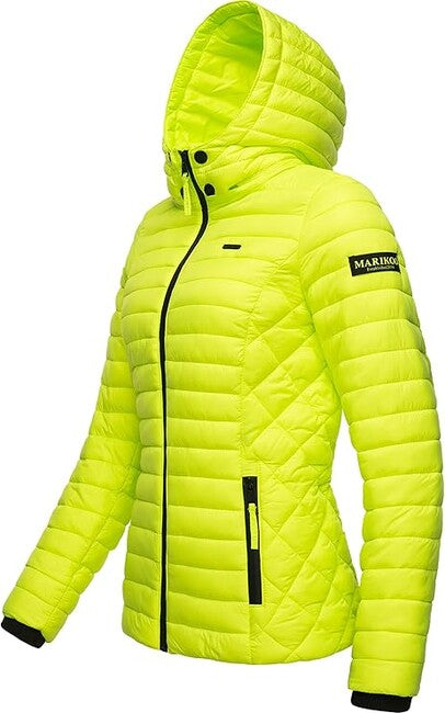 Marikoo Samtpfote giacca transitoria da donna, verde neon