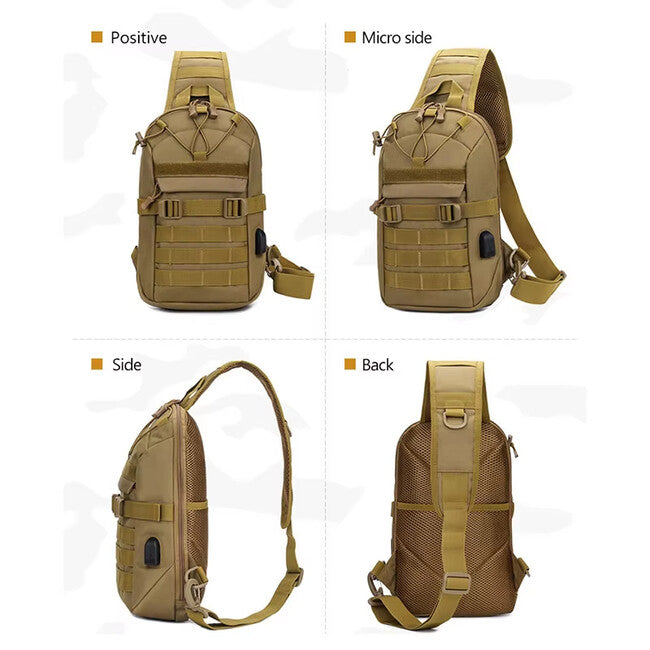 DRAGOWA Tactical Oscar zaino con cinghia singola, acu