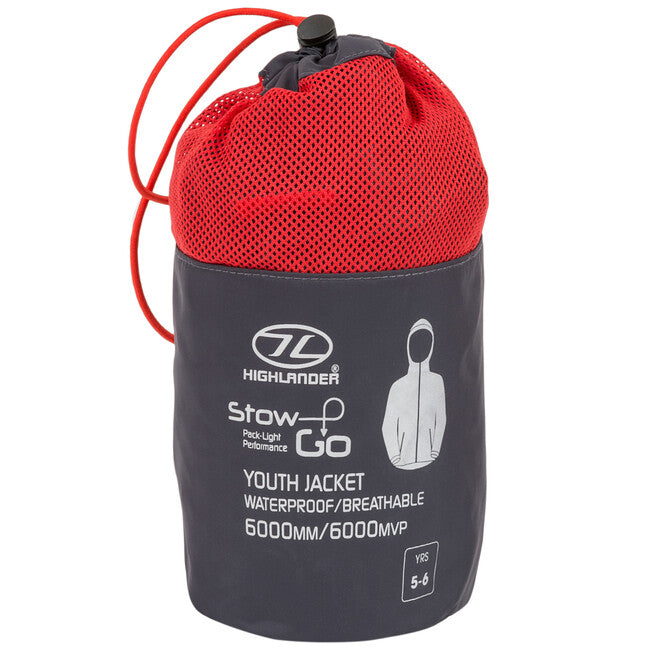 Highlander Stow and Go Kids impermeabile per bambini, charcoal