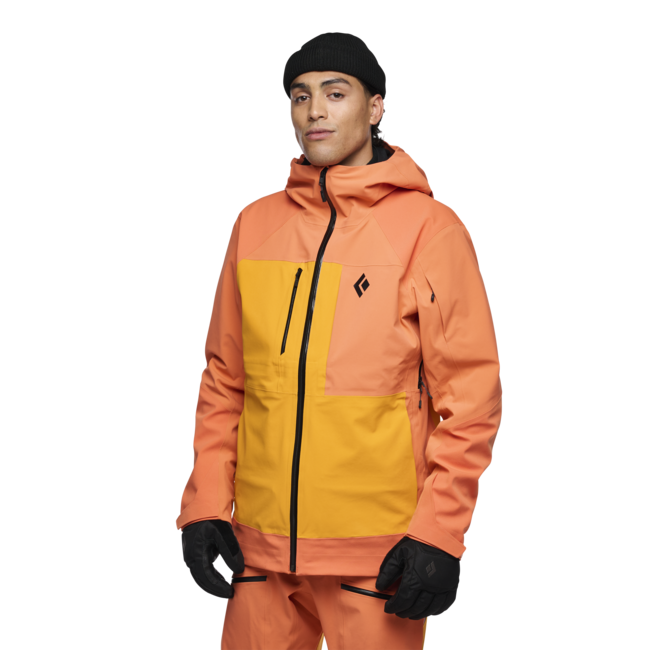Black Diamond Recon Stretch Pro Shell giacca da sci da uomo, bd orange-flame orange