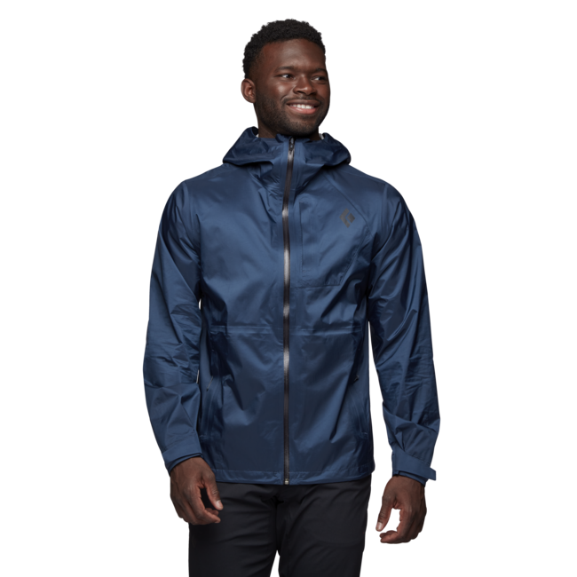 Black Diamond Treeline Rain Shell giacca impermeabile di uomo, indaco