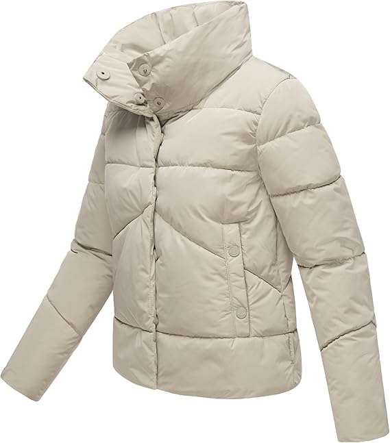Marikoo Jalliaa giacca invernale corta da donna, grigia ciottolo