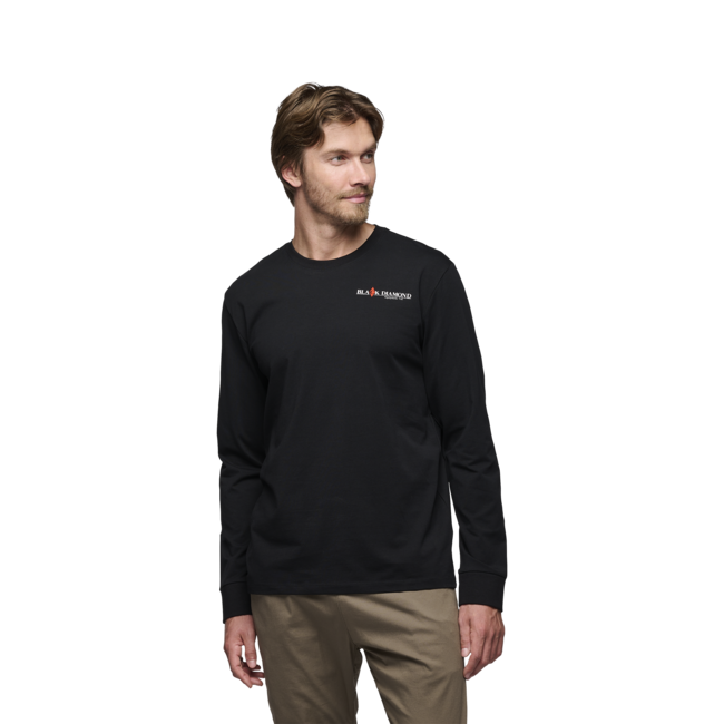 Black Diamond Heritage Wordmark t-shirt a maniche lunghe da uomo, nero