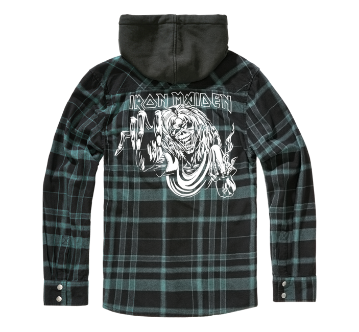 Brandit Eddy camicia con cappuccio, nera e verde
