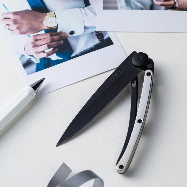 Deejo Coltello di chiusura ORO nero oro bianco 9kt