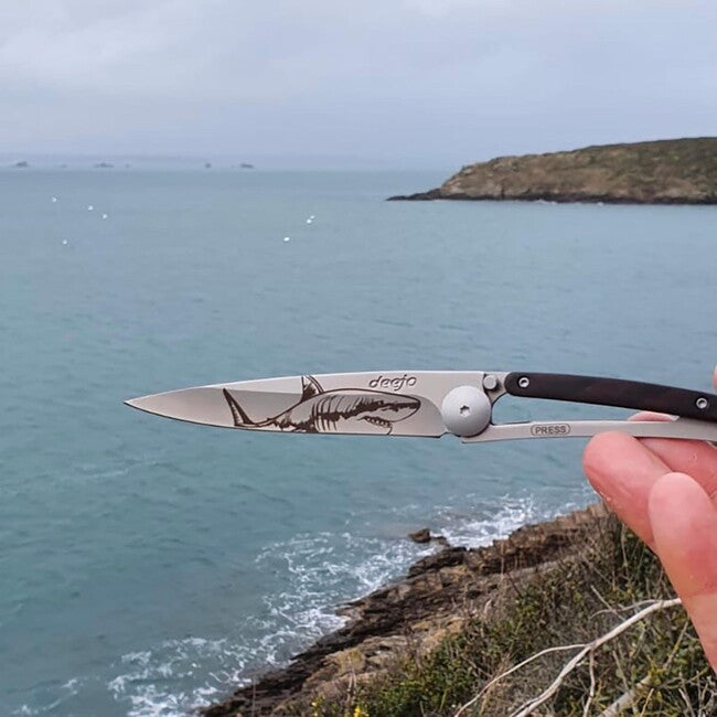 Deejo Tattoo coltello di chiusura legno Shark