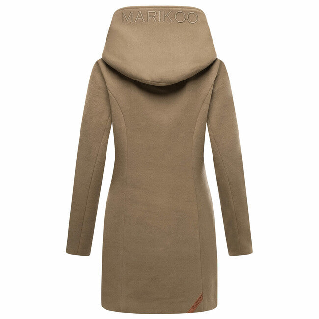 Marikoo Maikoo cappotto invernale da donna, marrone pietra