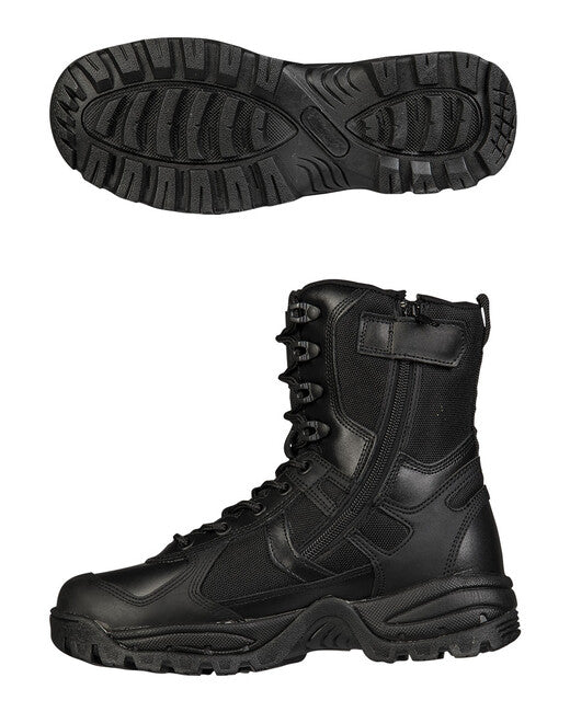 Mil-Tec Patrol stivali con cerniera, nero