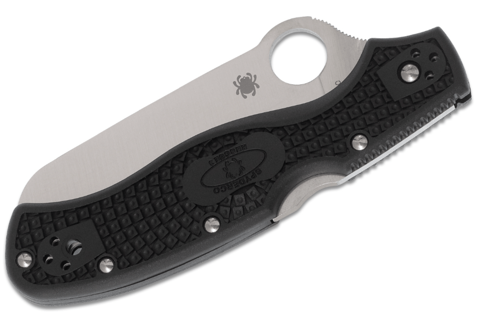 Spyderco Rescue 3 coltello da soccorso tascabile 9,3cm, nero, FRN