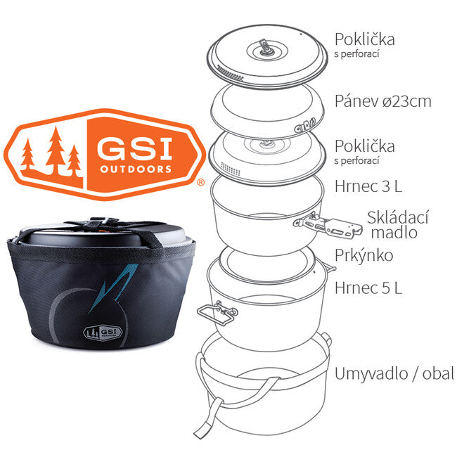 GSI Outdoors Pinnacle Base set di pentole per camper