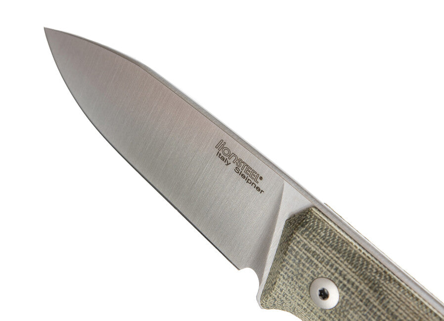 Lionsteel Coltello tipo bushcraft a lama fissa in acciaio Sleipner B35 CVG