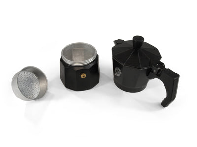 Origin Outdoors Macchina da caffé espresso per 6 tazze, nera