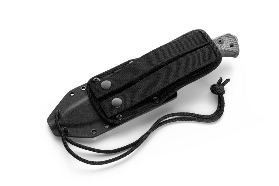 Lionsteel Pugnale lungo con manico in micarta T6B CVB CPM 3V nero antico