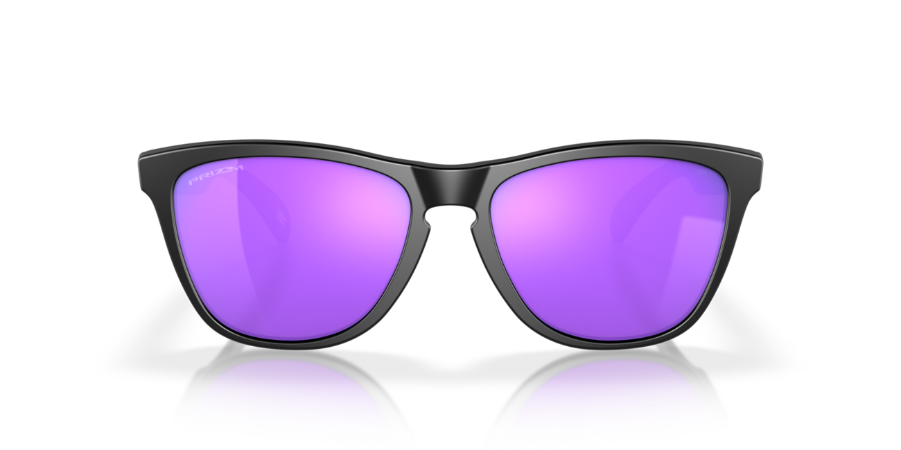 Oakley Frogskins occhiali da sole con telaio Matte Black e con le diapositive Prizm Violet 55