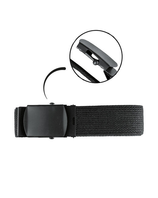 Mil-Tec cintura US con fibbia nera 38 mm, nera