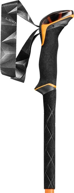 Leki Sherpa Lite bastoncini da trekking 100 - 135 cm, arancio neon-nero-blu denim