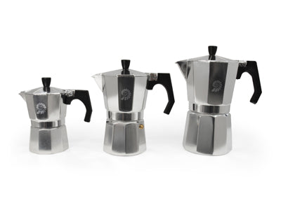 Origin Outdoors Macchina da caffé espresso per 9 tazze, acciaio inox