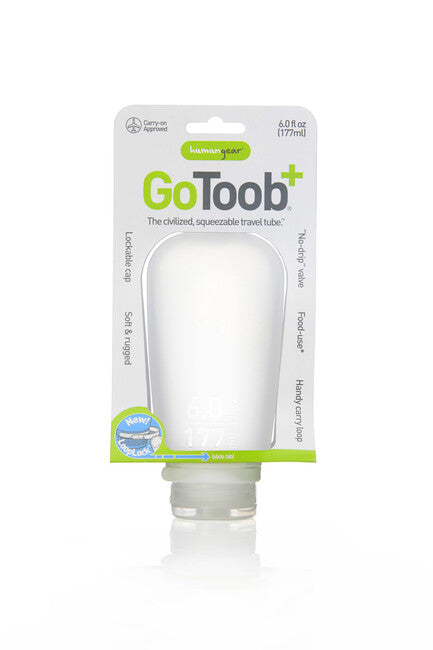 Humangear GoToob+ bottiglia/tazza da viaggio in silicone 177 ml, trasparente