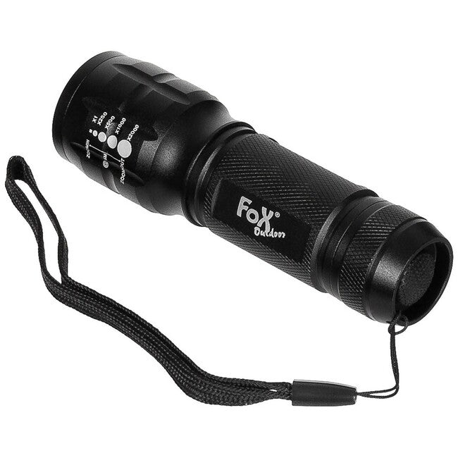 Fox Outdoor Torcia mini, 3 W, messa a fuoco