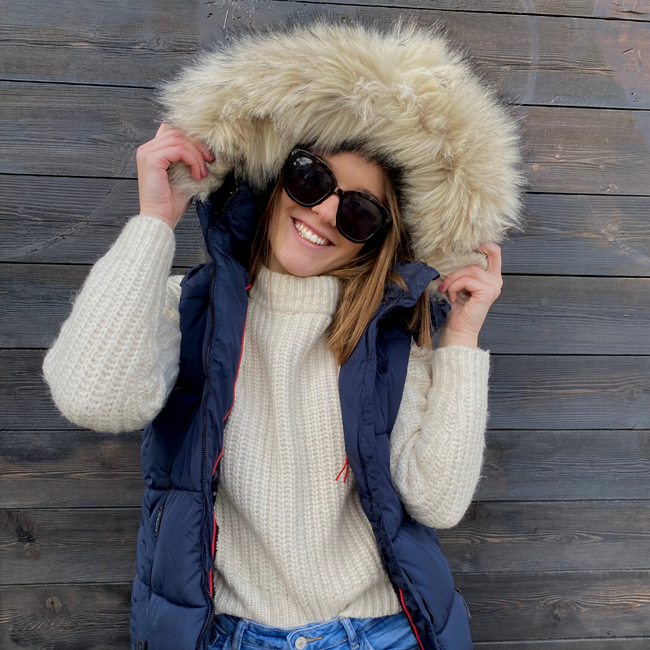 Marikoo Eisflockchen gilet da donna, navy