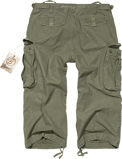 Brandit Vintage Industry 3/4 pantaloni corti, oliva