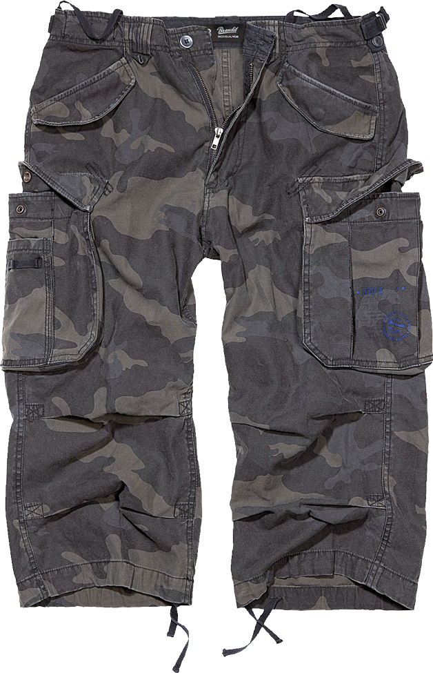 Brandit Vintage Industry kraťasy 3/4, Darkcamo