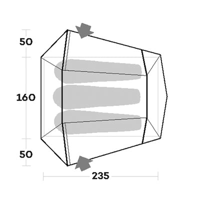 Ferrino Lightent Pro tenda per 3 persone, oliva