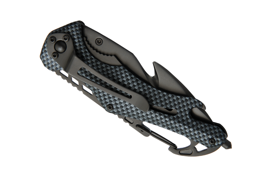 Baladeo ECO202 coltello di salvataggio di emergenza, nero