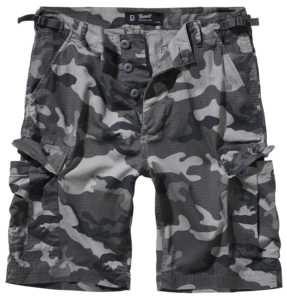 Brandit BDU kraťasy Ripstop, grey camo