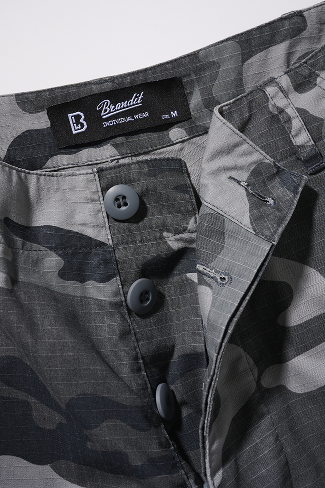 Brandit BDU kraťasy Ripstop, grey camo