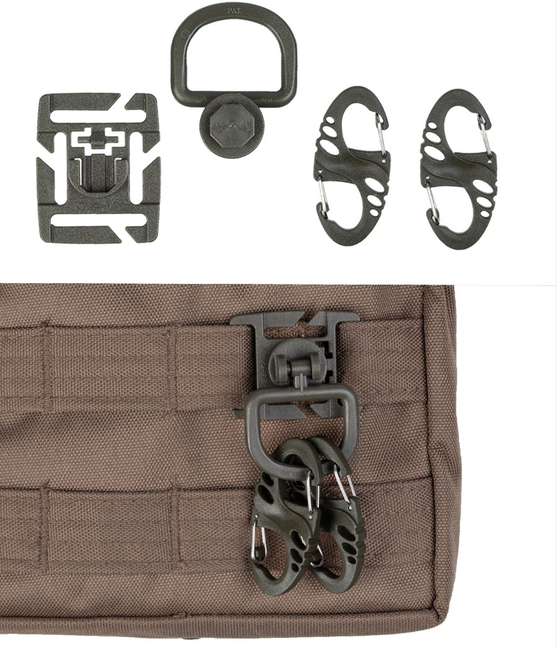 Mil-Tec Ultimate set di moschettoni tattici, oliva