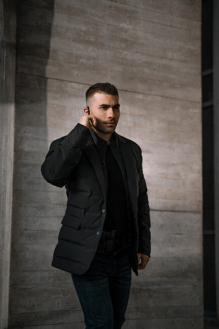 Pentagon Alpha giacca uomo stile blazer, nera