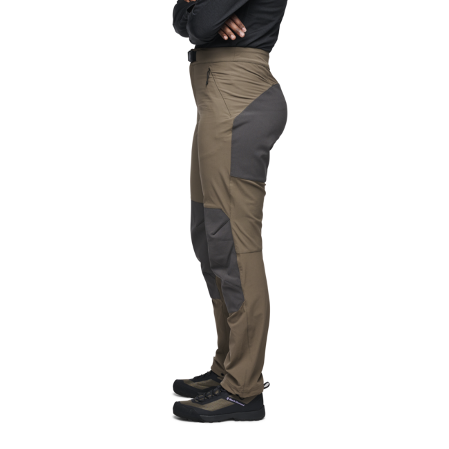 Black Diamond Pantaloni ibridi alpini da donna , noce-antracite