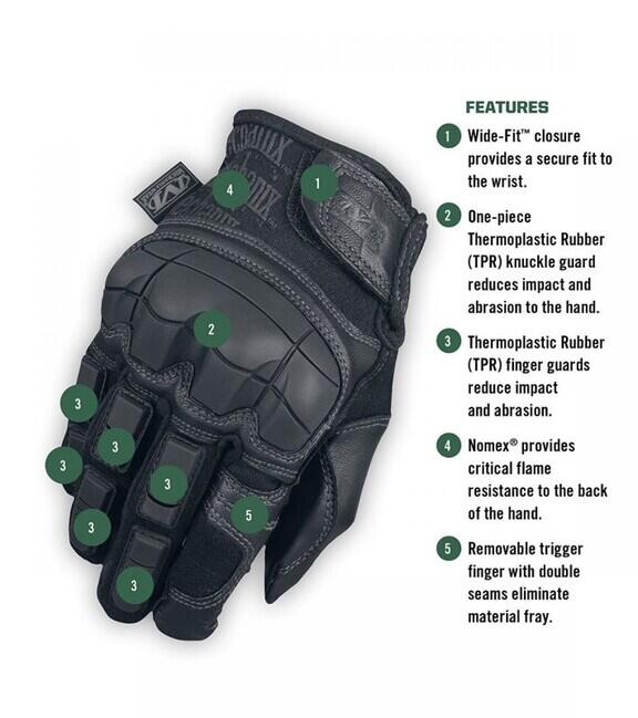 Mechanix Breacher guanti tattici nomex®, neri