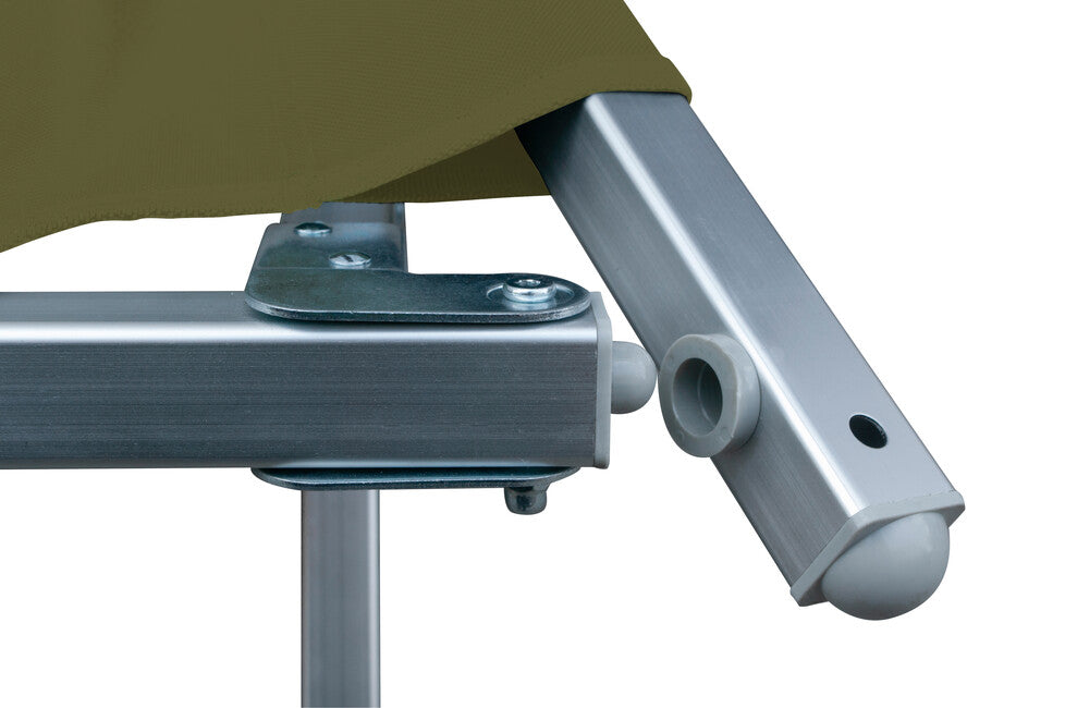 BasicNature Lettino da viaggio Alu-Campbed, oliva 210 cm