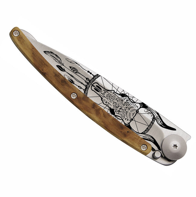 Deejo Tattoo coltello di chiusura in legno di ginepro