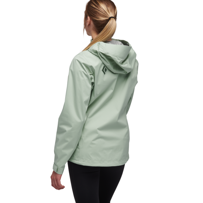 Black Diamond Stormline Stretch giacca a vento da donna, verde schiuma
