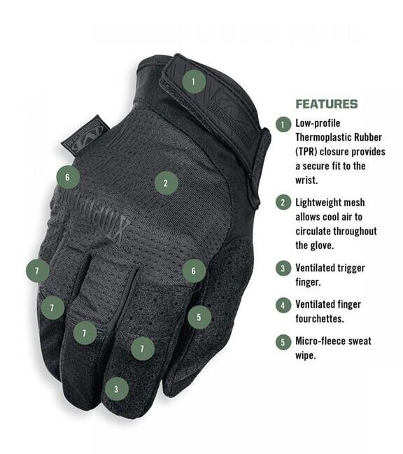 Mechanix Vent Specialty guanti tattici, neri