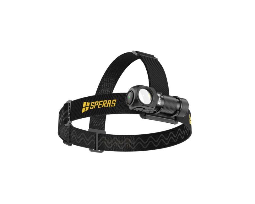 Speras SH16 torcia frontale ricaricabile, nera