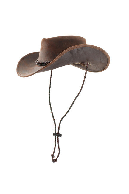 Origin Outdoors Cappello in pelle trapper, marrone