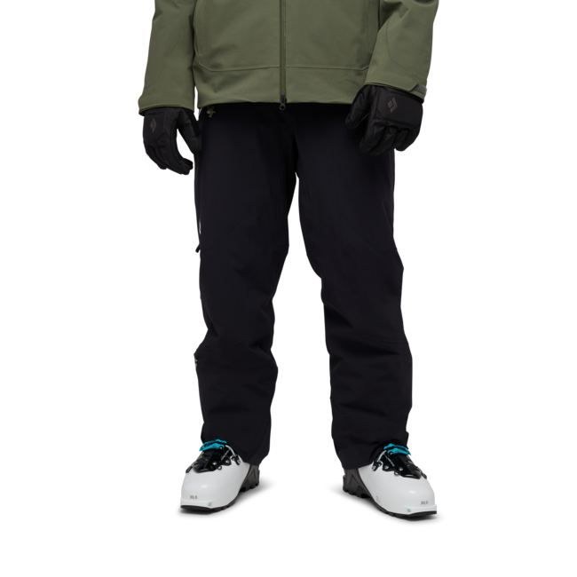 Black Diamond Recon pantaloni isolati da uomo, neri