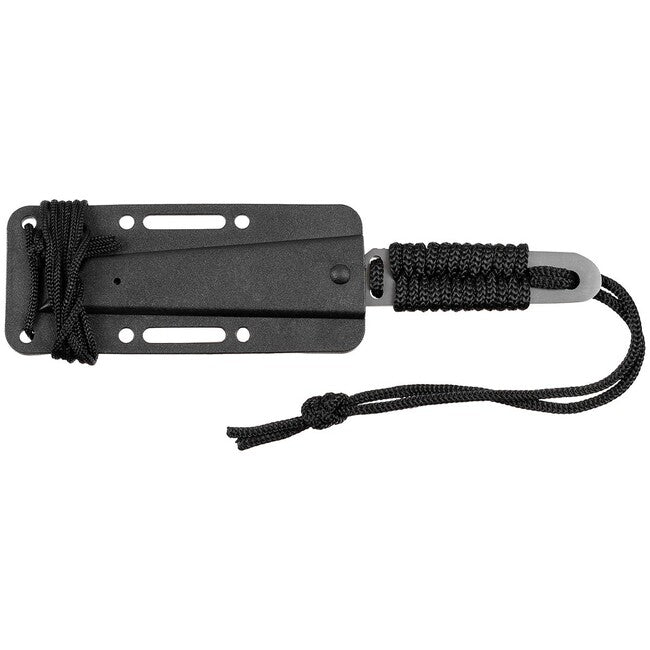 Fox Outdoor Action I coltello, nero, manico avvolto, con fodero