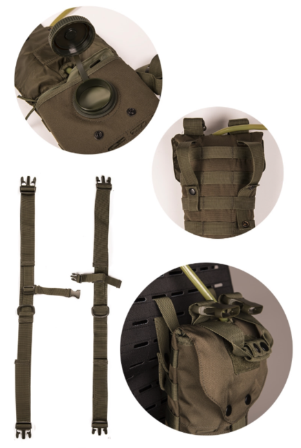 Mil-Tec zaino idratante laser cut 2.5l, nero