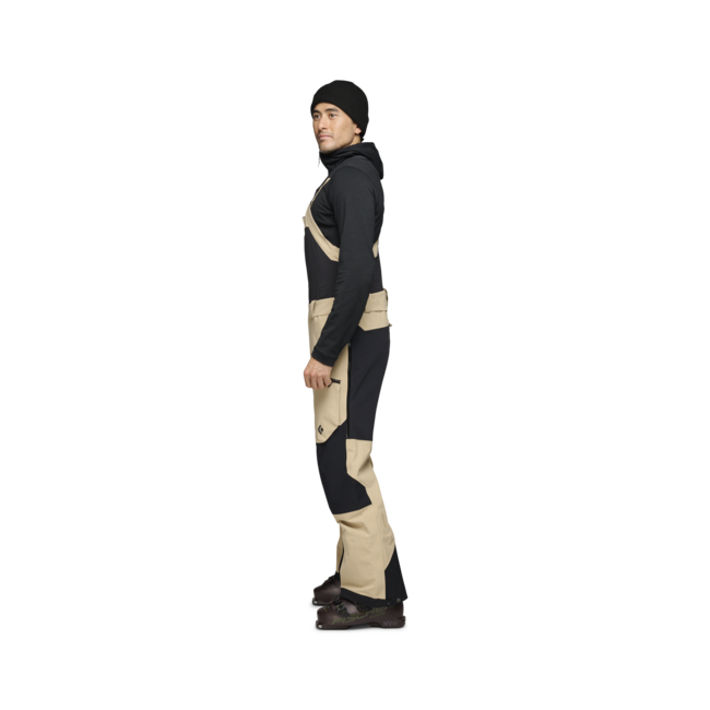 Black Diamond Recon Stretch Pro salopette da uomo, cachi-fumo