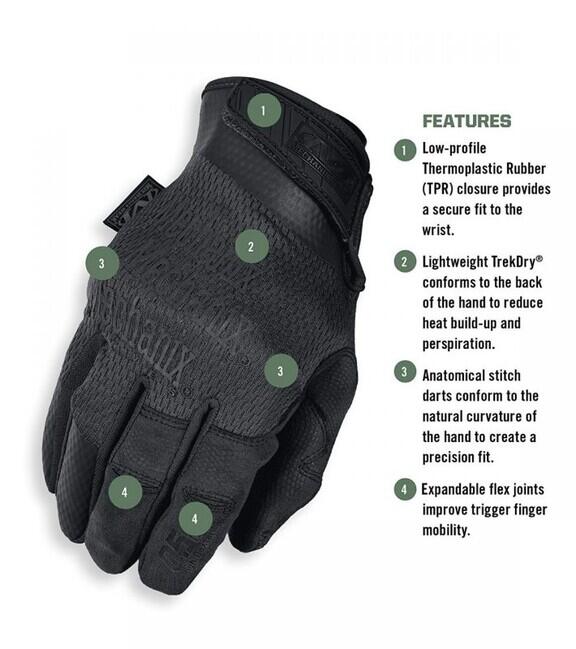 Mechanix Specialty guanti tattici 0, 5 neri