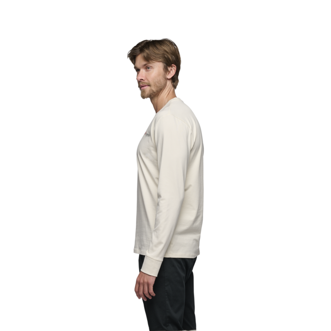 Black Diamond Men's Heritage Wordmark Long Sleeve T-Shirt, Off White