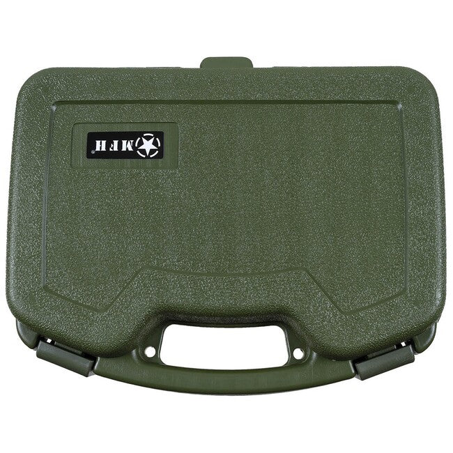 MFH Valigetta per pistola in plastica grande chiudibile a chiave, verde OD