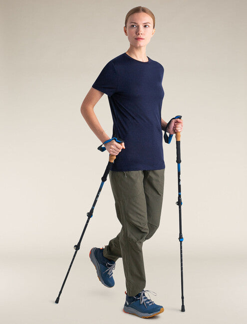 Icebreaker Tech Lite III maglietta a maniche corte da donna, blu scuro