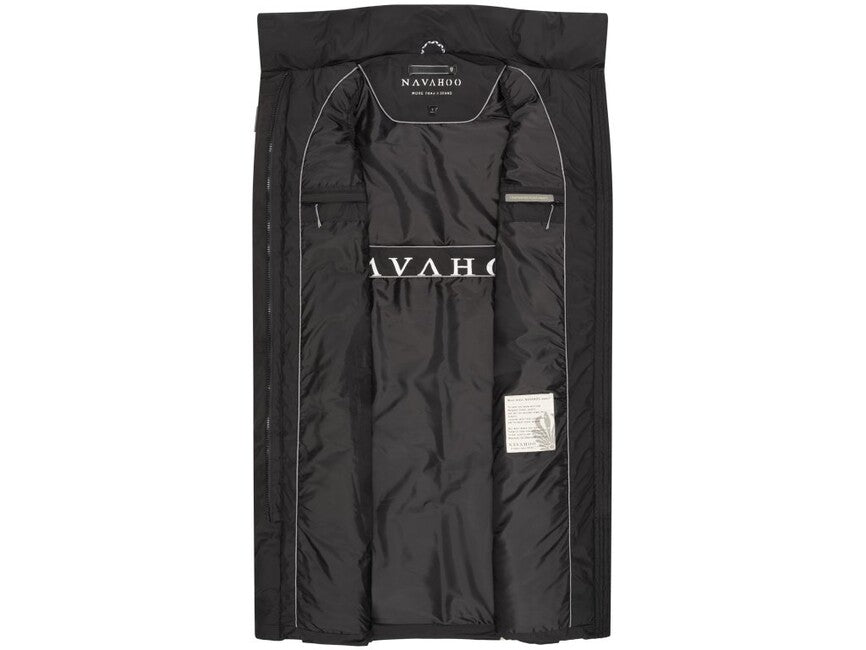 Navahoo Abendlied gilet lungo da donna, nero